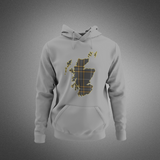 Braw Range: Unisex Tartan Map of Scotland Hoodie (Light Grey)