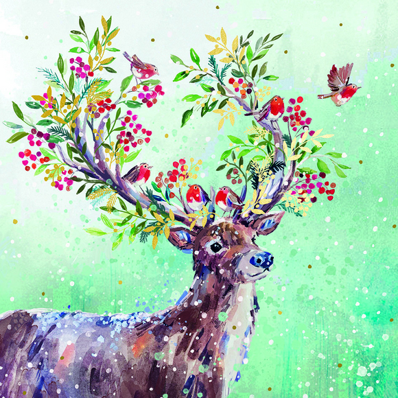 Festive Deer Christmas Card