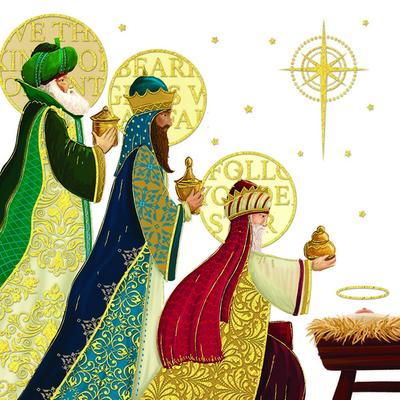 Kings bearing Gifts Christmas Card