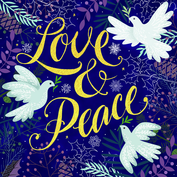 Love and Peace Dove Christmas Card