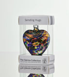 Sienna Glass: 8cm Friendship Heart -Sending Hugs (Multicoloured)