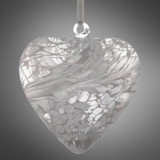 Sienna Glass: 12cm Friendship Heart (White)