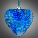 Sienna Glass: 12cm Friendship Heart (Blue)