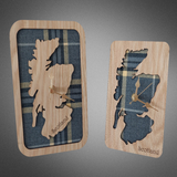 Braw Range: Tartan Map of Scotland Clock