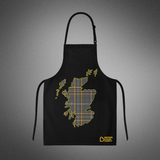 Braw Range: Tartan Map of Scotland Apron (Black)