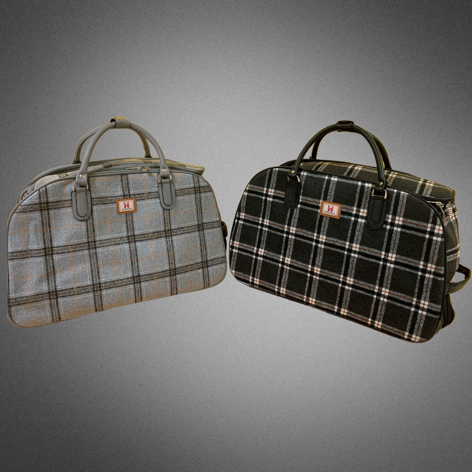 Strathurie Tartan Overnight Bag Black or Grey Beatson Cancer Charity Shop