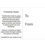 sienna glass 12cm Friendship Heart Green