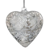 Sienna Glass 12cm Friendship Heart Pastel silver