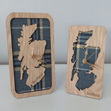 Braw Range: Tartan Map of Scotland Clock