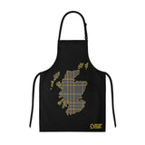 Braw Range: Tartan Map of Scotland Apron (Black)