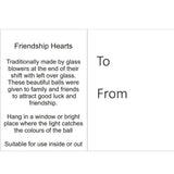 Sienna Glass: 8cm Friendship Heart (White)