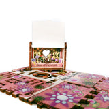 Box of Flowers Wooden pop up card