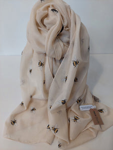 Eco Scarf: Bumble Bee (Cream)