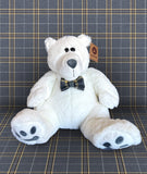 Bubba Pearl Teddy Bear with Tartan Bow Tie