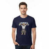 Limited Edition Navy Scot Bear T shirt holding Scotland Flag