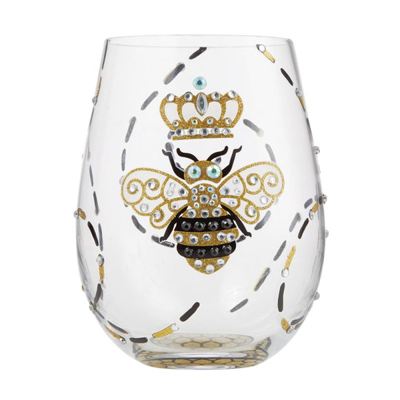 Queen Bee Stemless glass