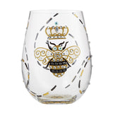 Queen Bee Stemless glass