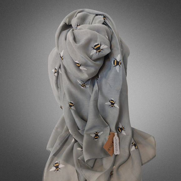 Eco Scarf: Bumble Bee (Grey)