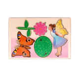 Fairy kissing a Butterfly Wooden 3D Pop Up Card