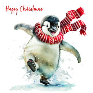 Happy Penguin Christmas Card