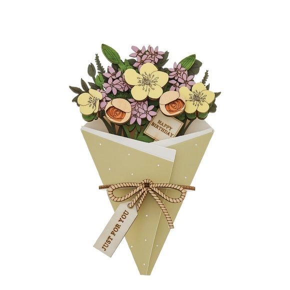 Happy Birthday 3d Flower figurine card