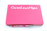 Care Love Hope: Notebook and Pen Set (Available in various colours)