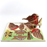 Happy Birthday Robin Wooden Pop up 3DCard