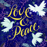 Love and Peace Dove Christmas Card