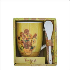 Van Gogh Sunflowers Mug & Spoon Set