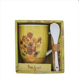 Van Gogh Sunflowers Mug & Spoon Set