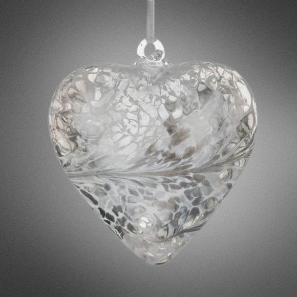 12cm Friendship Heart Pastel silver