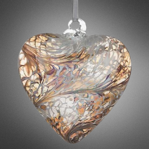 Sienna Glass: 8cm Friendship Heart (Gold)