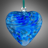 Sienna Glass: 8cm Friendship Heart (Blue)