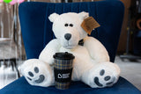 Bubba Pearl Teddy Bear with Tartan Bow Tie