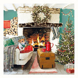 The Log Fire Christmas Card