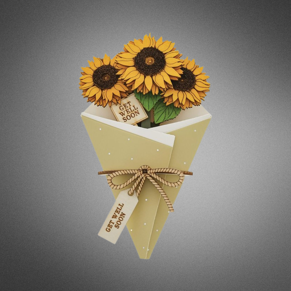 Get Well Soon 3d Figurine card