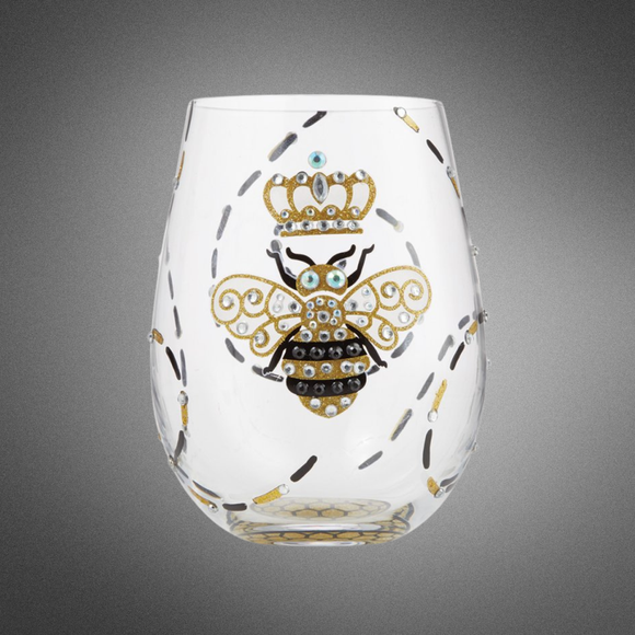 Queen Bee Stemless glass