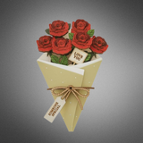 With Love 3D Flower Figurine Card