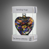 Sienna Glass: 8cm Friendship Heart -Sending Hugs (Multicoloured)