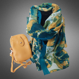 Eco Scarf: Spring/Summer Florals (Blue & Yellow)