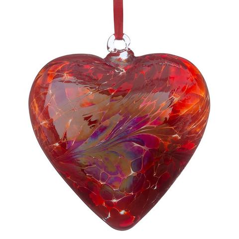 Sienna Glass: 12cm Friendship Heart (Red)