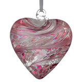 Sienna Glass 12cm Friendship Heart (Pastel Pink)