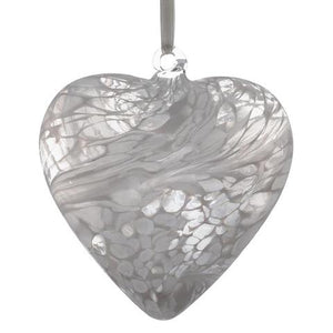 Sienna Glass: 12cm Friendship Heart (White)
