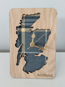 Braw Range: Tartan Map of Scotland Clock
