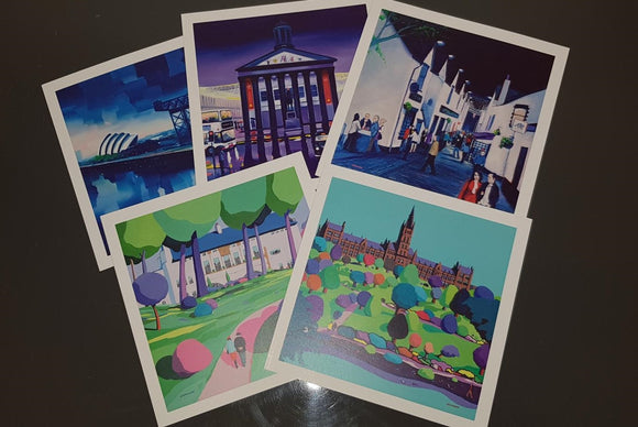 Art Greetings Cards: Iconic Places (Set of 5)