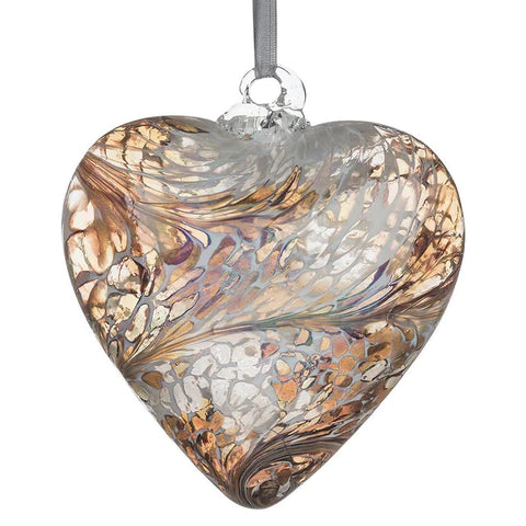 Sienna Glass Freundschafts-Herz – Pink, Handgeblasen, 8 Cm, Mit Aufhängeband