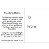 Sienna Glass 8cm Friendship Heart - Multicoloured