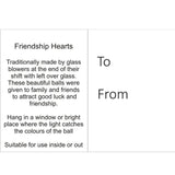 Sienna Glass: 12cm Friendship Heart (White)